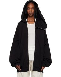 Rick Owens - Pull À Capuche Mountain Hun Noir - Lyst