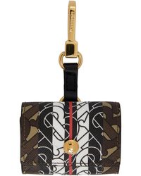 Burberry Beige E-canvas Monogram Stripe Airpods Pro Case - Multicolour