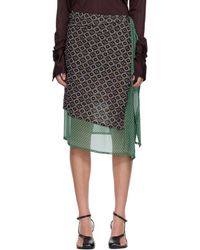 Dries Van Noten - Jupe Midi Multicolore En Jersey À Ornements Facettés - Lyst