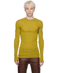 Rick Owens - Yellow Rib Sweater - Lyst