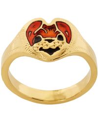 Chopova Lowena - Gold Bear Heart Ring - Lyst