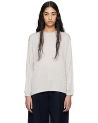 Studio Nicholson - Lyocell Simmons Long Sleeve T-Shirt - Lyst