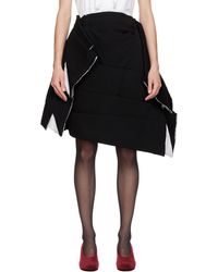Comme des Garçons - Black Tiered Midi Skirt - Lyst