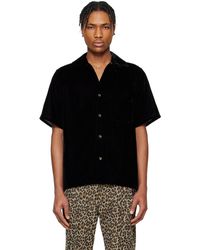 Needles - Chemise Noire À Col Italien - Lyst