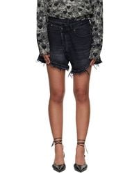 R13 - Crossover Denim Shorts - Lyst