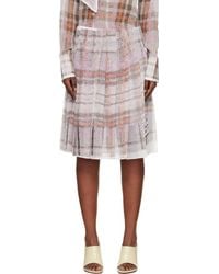Acne Studios - Printed Silk Midi Skirt - Lyst