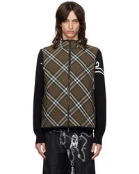 Burberry - Check Nylon Vest - Lyst