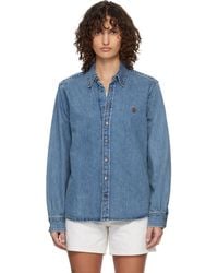 Ami Paris - Cotton Ami De Coeur Denim Shirt - Lyst