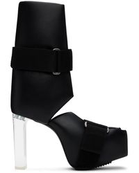 Rick Owens - Chaussures de style attelle à talon bottier kiss noires - Lyst