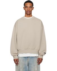 Fear Of God - Taupe Classic Fit Fleece Crewneck Sweatshirt - Lyst