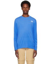 The North Face - Blue Wander Long Sleeve T-shirt - Lyst