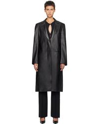 Helmut Lang - Black Tailored Leather Coat - Lyst
