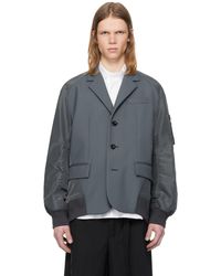 Sacai - Suiting Bonding Mix Blazer - Lyst