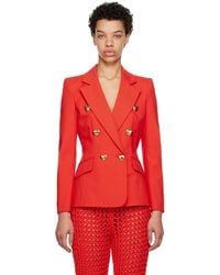 Moschino - Red Heart Buttons Blazer - Lyst