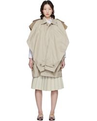 Maison Mihara Yasuhiro - Vest Combined Balmacaan Trench Coat - Lyst