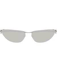 Gucci - シルバー キャットアイサングラス - Lyst
