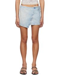 DIESEL - De-Lem-Mini Denim Miniskirt - Lyst