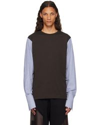 Dries Van Noten - Paneled Long Sleeve T-shirt - Lyst