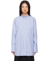 REMAIN Birger Christensen - ブルー オーバーサイズ ストライプ シャツ - Lyst