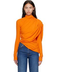 Mugler - Cascade Sleeves Top - Lyst