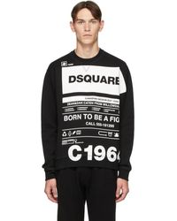 DSquared² Black Cool Fit Logo Graphic Sweatshirt