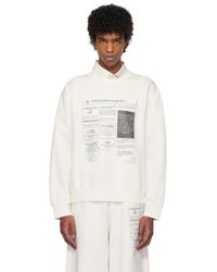 MM6 by Maison Martin Margiela - ホワイト Newspaper Print ジャージ スウェットシャツ - Lyst