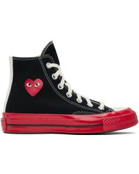 COMME DES GARÇONS PLAY - Baskets Montantes Chuck 70 Noir Et Rouge Édition Converse - Lyst