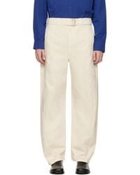 Lemaire - Off- Twisted Belted Jeans - Lyst