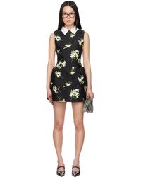 ShuShu/Tong - Robe Sans Manches Noire À Patchwork Et À Col Classique - Lyst