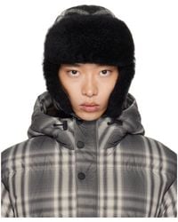 Burberry - Off- Check Wool Trapper Hat - Lyst