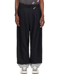Maison Mihara Yasuhiro - Sweat Layered Twill Trousers - Lyst