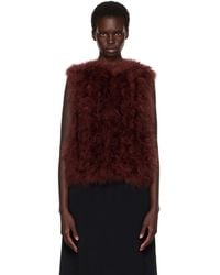 Yves Salomon - Cropped Feather Gilet Vest - Lyst
