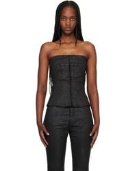 Rick Owens - Temple Bustier Denim Top - Lyst