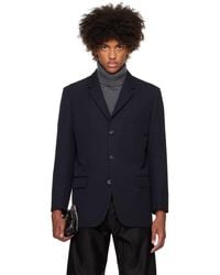 Maison Margiela - ネイビー モヘア スーツ テーラードジャケット - Lyst