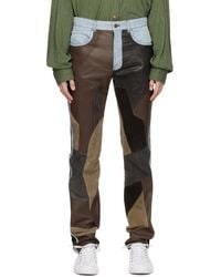 Acne Studios - Patchwork Leather Pants - Lyst