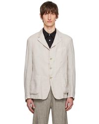 Barena - Taupe Single-breasted Blazer - Lyst