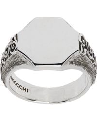 Emanuele Bicocchi - Chevalière À Motif Graphique Gravé Et À Effet Miroir - Lyst