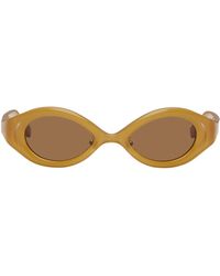 Song For The Mute - Lunettes De Soleil Goggle Brunes Exclusives À Ssense - Lyst