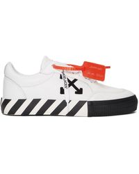 Off-White c/o Virgil Abloh Embellished Suede And Canvas Trainers - White