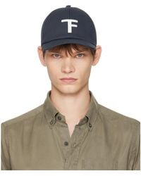 Tom Ford - Canvas & Smooth Leather Cap - Lyst