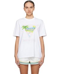 Casablancabrand - T-shirt tennis club' blanc à images à logo - Lyst