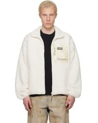 Aape By A Bathing Ape - Pull Blanc Cassé À Glissière Et À Logos Aapenow Et Moonface - Lyst