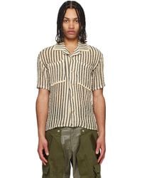 ANDERSSON BELL - オフホワイト＆ブラック シアー ストライプ ニットシャツ - Lyst