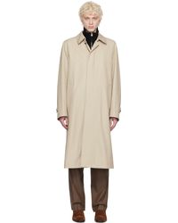 Tom Ford - Beige Single-breasted Coat - Lyst