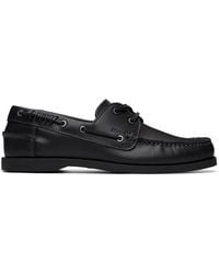 HUGO - Leather Lacing Detail Boat Shoes - Lyst