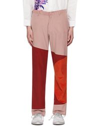 Kidsuper - Pantalon rose et rouge à panneaux - Lyst