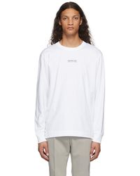 Moncler Genius - 6 Moncler 1017 Alyx 9sm White Logo Long Sleeve T-shirt - Lyst