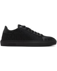 Moschino - Black Allover Logo Sneakers - Lyst
