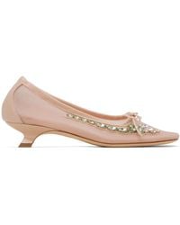 Simone Rocha - Embellished Flower Mesh Ballerina Heels - Lyst