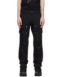 Burberry - Black Embroidered Cargo Pants - Lyst